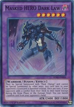Masked HERO Dark Law (SDHS-EN044) - Structure Deck: HERO Strike 1st Edition Structure Deck: HERO Strike Yugioh Single Squirtle Squad Card Shop.