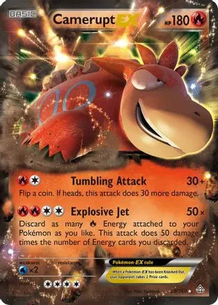 Camerupt EX 029 - Holofoil XY Primal Clash - Ultra Rare XY - Primal Clash Pokemon Single Squirtle Squad Card Shop.