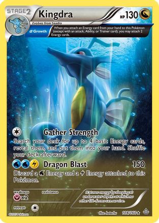 Kingdra (Alpha) 108 - Reverse Holofoil XY Primal Clash - Holo Rare XY - Primal Clash Pokemon Single Squirtle Squad Card Shop.
