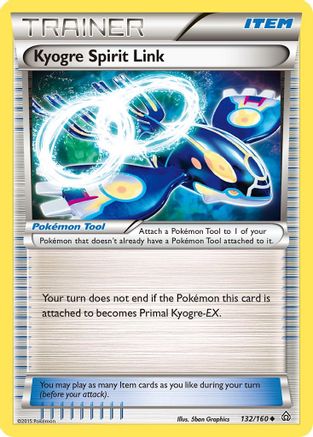 Kyogre Spirit Link 132 XY Primal Clash - Uncommon XY - Primal Clash Pokemon Single Squirtle Squad Card Shop.