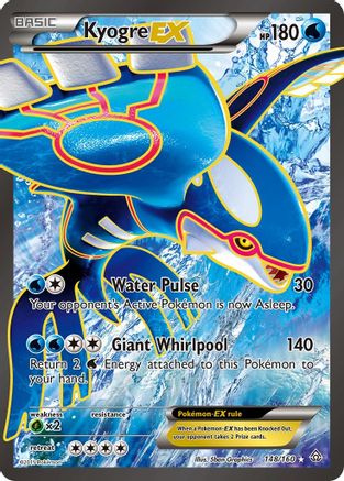 Kyogre EX (148 Full Art) - Holofoil XY Primal Clash - Ultra Rare XY - Primal Clash Pokemon Single Squirtle Squad Card Shop.