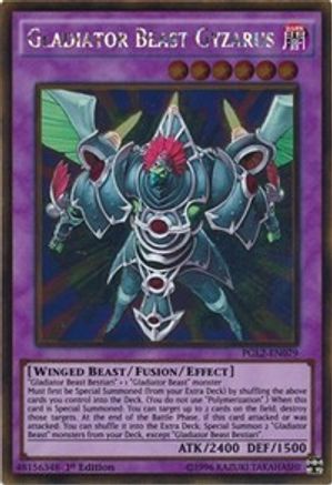 Gladiator Beast Gyzarus (PGL2-EN079) - Premium Gold: Return of the Bling Unlimited Premium Gold: Return of the Bling Yugioh Single Squirtle Squad Card Shop.