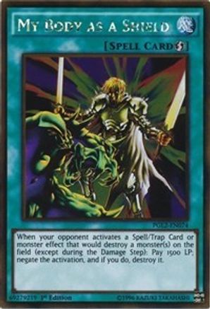 My Body as a Shield (PGL2-EN074) - Premium Gold: Return of the Bling Unlimited Premium Gold: Return of the Bling Yugioh Single Squirtle Squad Card Shop.