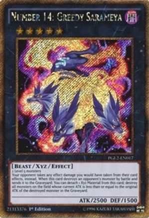 Number 14: Greedy Sarameya (PGL2-EN017) - Premium Gold: Return of the Bling 1st Edition Premium Gold: Return of the Bling Yugioh Single Squirtle Squad Card Shop.