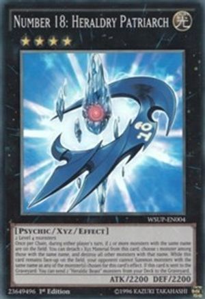 Number 18: Heraldry Patriarch (WSUP-EN004) - World Superstars 1st Edition World Superstars Yugioh Single Squirtle Squad Card Shop.