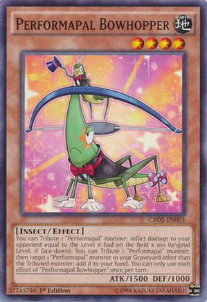 Performapal Bowhopper (CROS-EN003) - Crossed Souls Unlimited Crossed Souls Yugioh Single Squirtle Squad Card Shop.