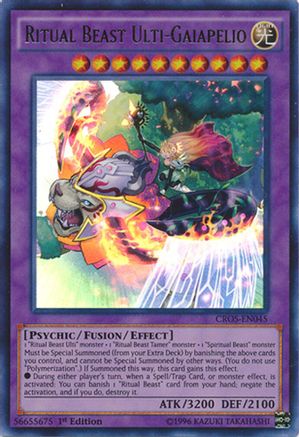 Ritual Beast Ulti-Gaiapelio (CROS-EN045) - Crossed Souls Unlimited Crossed Souls Yugioh Single Squirtle Squad Card Shop.