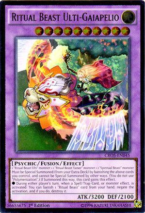 Ritual Beast Ulti-Gaiapelio (UTR) (CROS-EN045) - Crossed Souls 1st Edition Crossed Souls Yugioh Single Squirtle Squad Card Shop.