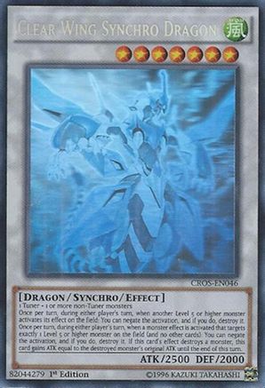 Clear Wing Synchro Dragon (Ghost Rare) (CROS-EN046) - Crossed Souls 1st Edition Crossed Souls Yugioh Single Squirtle Squad Card Shop.