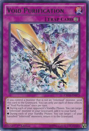Void Purification (CROS-EN073) - Crossed Souls 1st Edition Crossed Souls Yugioh Single Squirtle Squad Card Shop.
