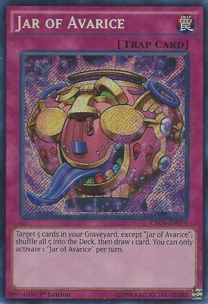 Jar of Avarice (CROS-EN074) - Crossed Souls 1st Edition Crossed Souls Yugioh Single Squirtle Squad Card Shop.