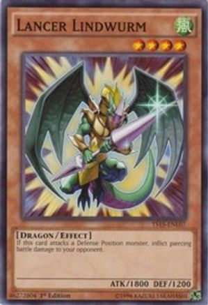 Lancer Lindwurm (YS15-ENL07) - Starter Deck: Dark Legion 1st Edition Starter Deck: Dark Legion Yugioh Single Squirtle Squad Card Shop.