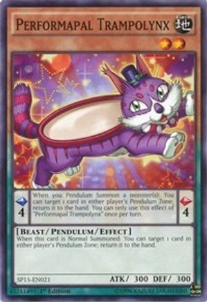 Performapal Trampolynx (SP15-EN021) - Star Pack ARC-V 1st Edition Star Pack ARC-V Yugioh Single Squirtle Squad Card Shop.