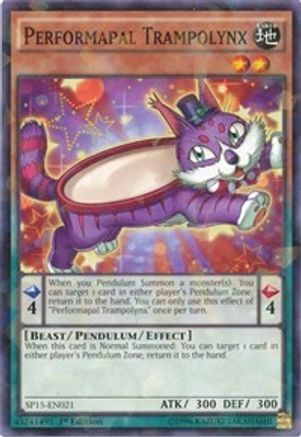 Performapal Trampolynx (Shatterfoil) (SP15-EN021) - Star Pack ARC-V 1st Edition Star Pack ARC-V Yugioh Single Squirtle Squad Card Shop.