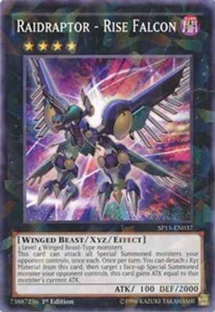 Raidraptor - Rise Falcon (Shatterfoil) (SP15-EN037) - Star Pack ARC-V 1st Edition Star Pack ARC-V Yugioh Single Squirtle Squad Card Shop.