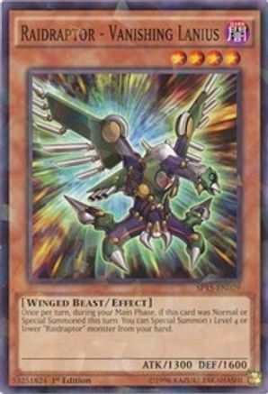Raidraptor - Vanishing Lanius (Shatterfoil) (SP15-EN029) - Star Pack ARC-V 1st Edition Star Pack ARC-V Yugioh Single Squirtle Squad Card Shop.