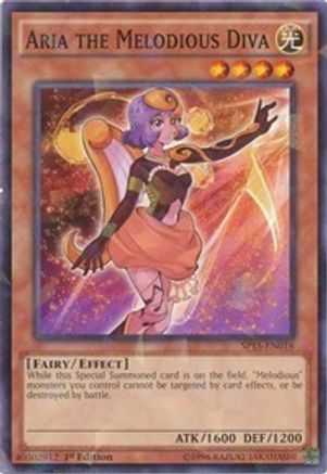 Aria the Melodious Diva (Shatterfoil) (SP15-EN018) - Star Pack ARC-V 1st Edition Star Pack ARC-V Yugioh Single Squirtle Squad Card Shop.