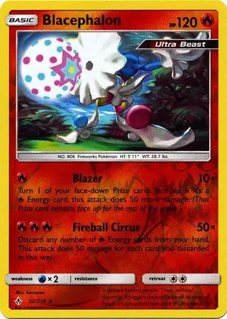 Blacephalon 032/214 - Reverse Holofoil SM Unbroken Bonds - Rare SM - Unbroken Bonds Pokemon Single Squirtle Squad Card Shop.
