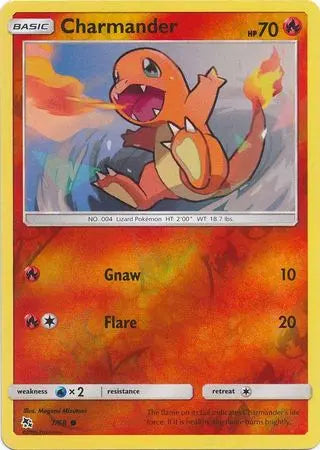 Charmander 007/68 - Reverse Holofoil Hidden Fates - Common Hidden Fates Pokemon Single Squirtle Squad Card Shop.