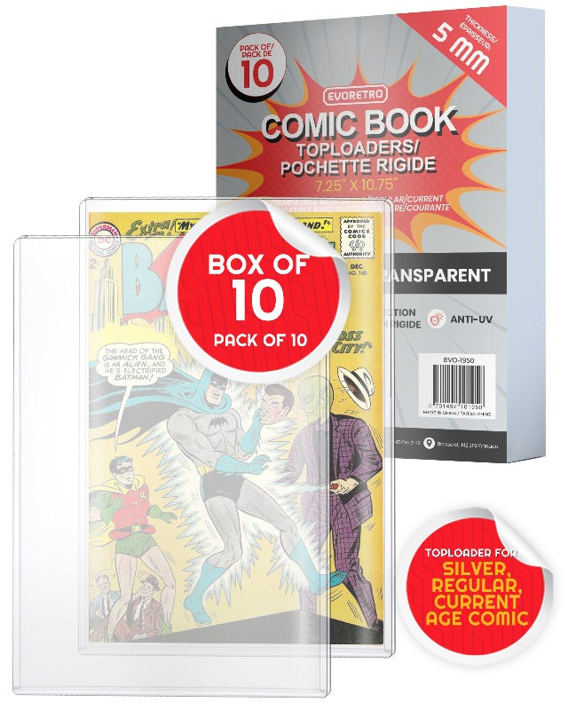 Silver Age Comic Book Top Loader Toploader 5MM EVORETRO Canada Comic Protectors Squirtle Squad Card Shop.