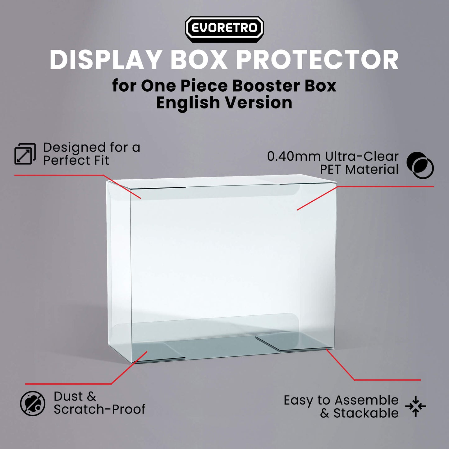 One Piece Booster Box EVORETRO PET Protectors (English, OPP 4-6, 0.40mm, 5-Pack) EVORETRO Canada Squirtle Squad Card Shop.