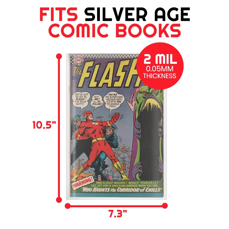 EVORETRO Resealable Comic Bags Fits With Silver Age Comics -2MIL EVORETRO Canada Comic Protectors Squirtle Squad Card Shop.