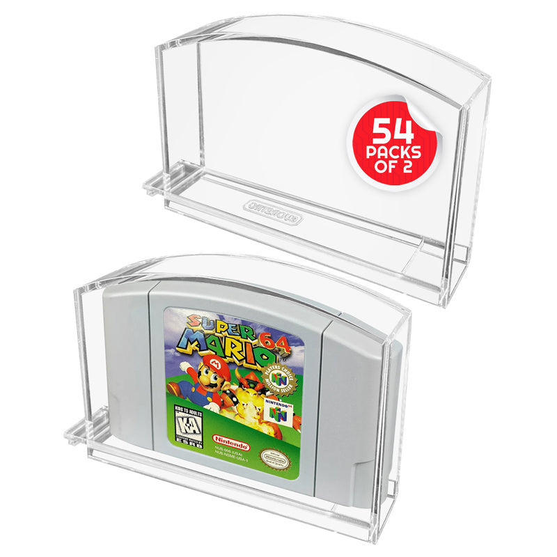 Acrylic Case for N64 Nintendo 64 Cartridge pack of 2 EVORETRO Canada Protectors Squirtle Squad Card Shop.