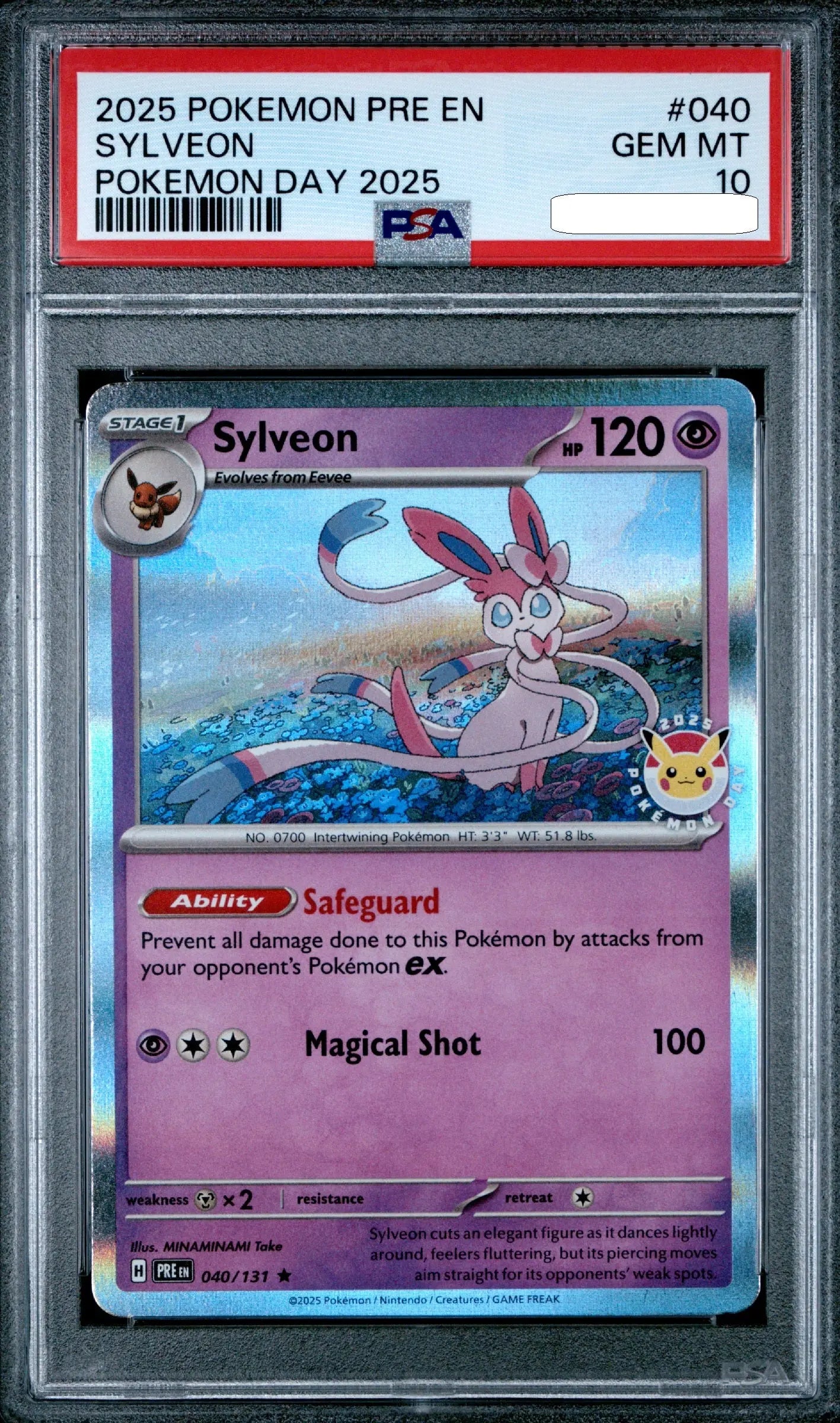 Pokmon - Pokmon Day 2025 - Sylveon 040/131 - PSA 10 Gem Mint Holo - Squirtle Squad Card Shop. Pokmon - Pokmon Day 2025 - Sylveon 040/131 - PSA 10 Gem Mint Holo - Squirtle Squad Card Shop.