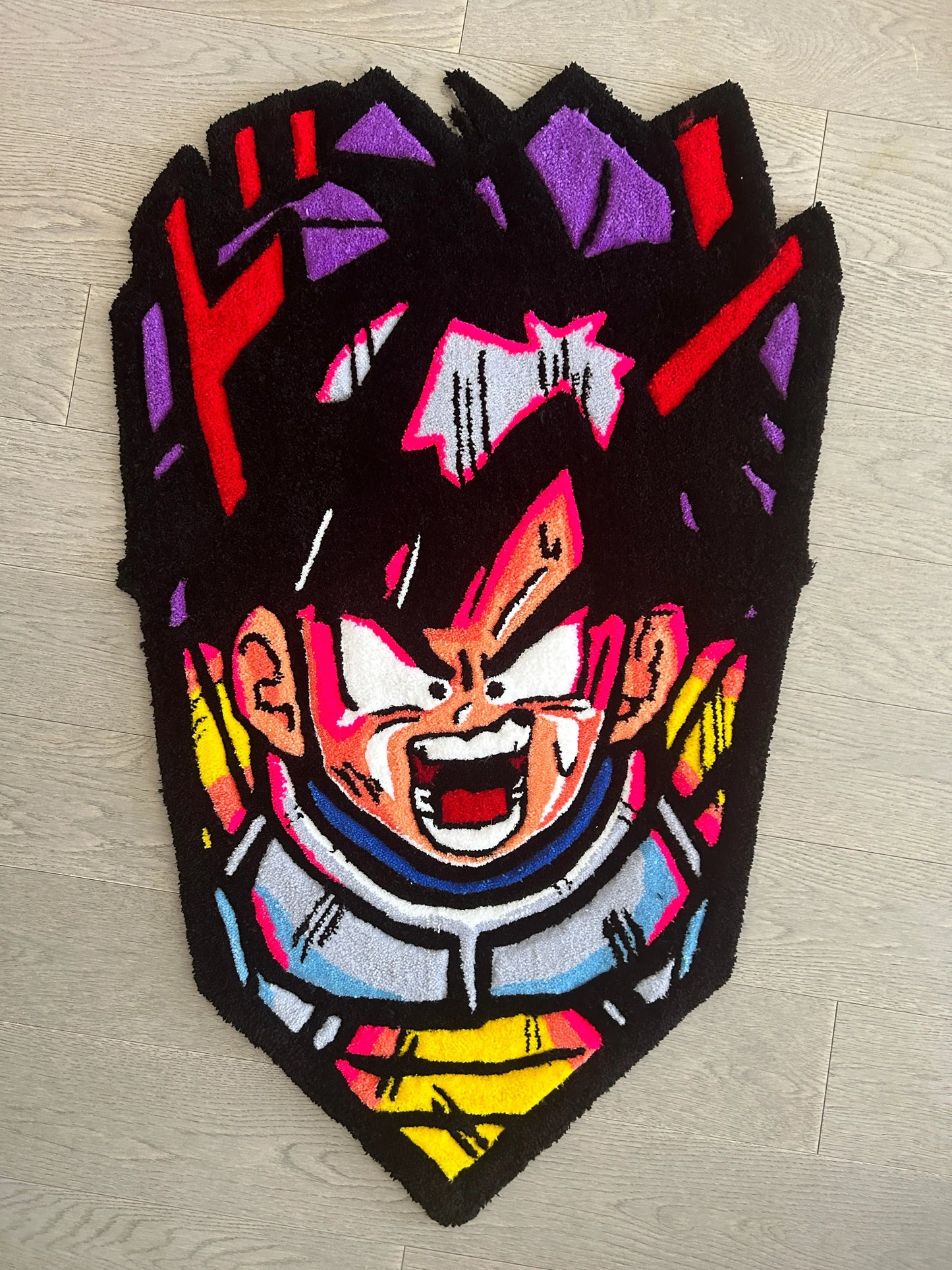 Dragon Ball Z - Tufting Rug - Gohan's Potential 4 foot by 2.5 foot Squirtle Squad Card Shop.