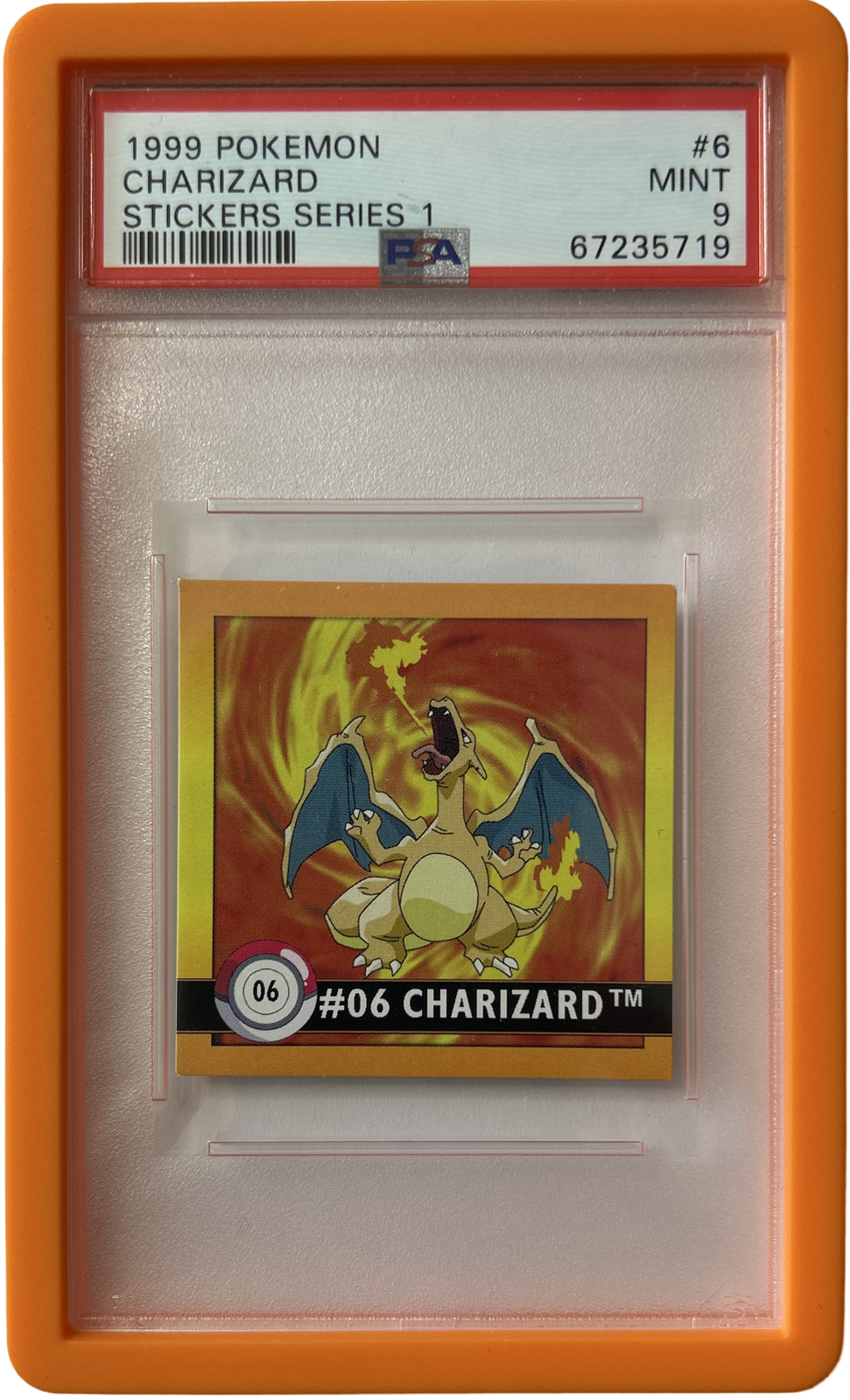 Pokemon - ArtBox Series 1 - Charizard #06 - PSA 9 - Orange Guard