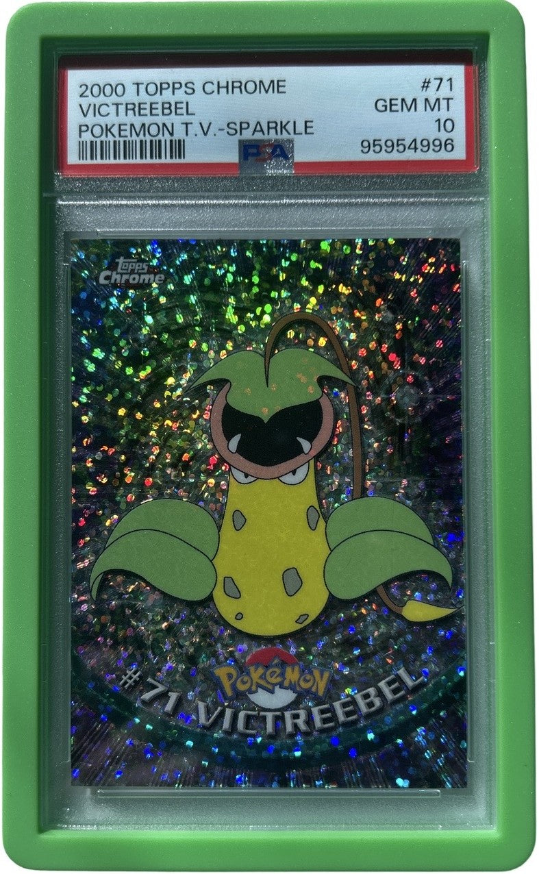 Pokemon - Topps Chrome Pokemon - Series 1 - #71 VICTREEBEL Sparkle - PSA 10 - GREEN GUARD