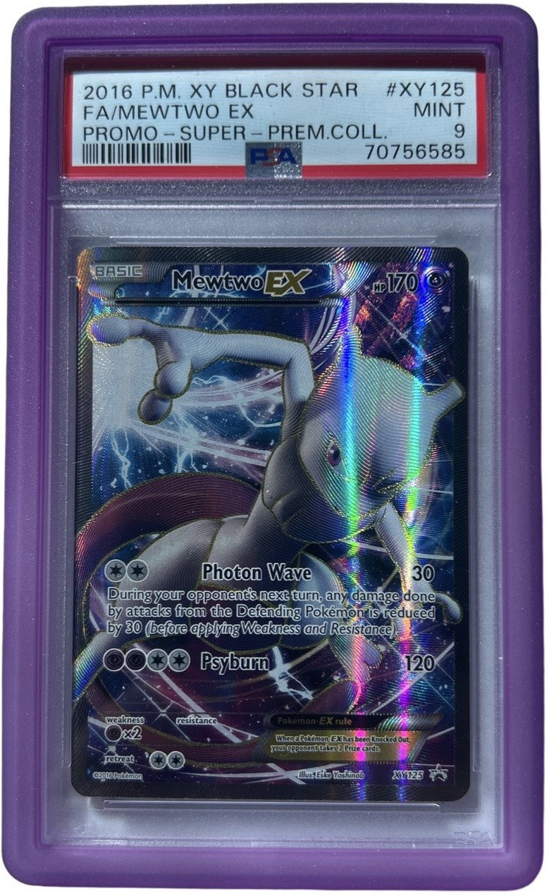 Pokemon - 2016 XY Promo - Mewtwo Ex XY 125 - PSA 9 - PHANTOM GUARD
