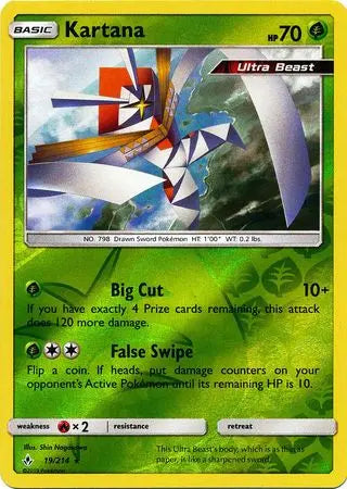 Kartana 019/214 Reverse Holo - Sun & Moon Unbroken Bonds