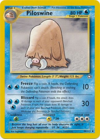 Pokemon - Neo Gnesis - Piloswine 44/111 - Condition (LP)