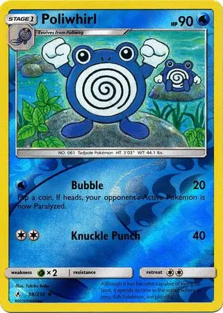 Poliwhirl 038/214 Reverse Holo - Sun & Moon Unbroken Bonds
