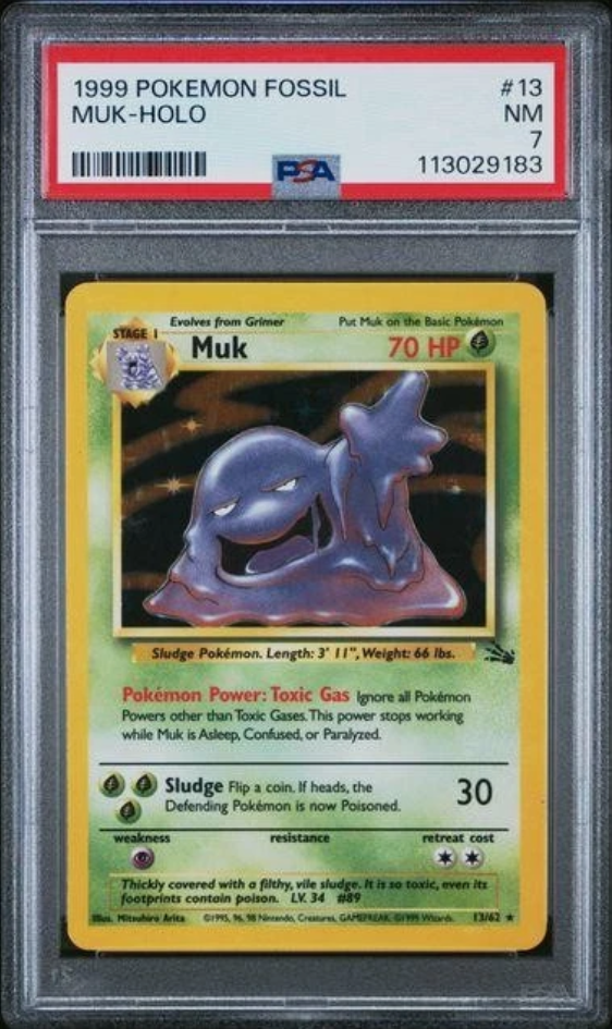 Pokémon TCG - Muk 13/62 - Fossil Holo - PSA 7 NM Squirtle Squad Card Shop. Squirtle Squad Card Shop.