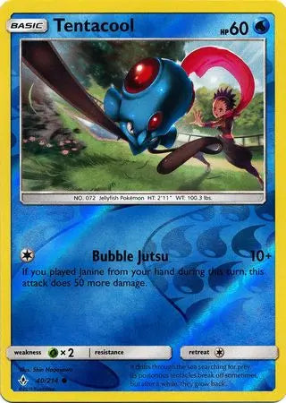 Tentacool 040/214 Reverse Holo - Sun & Moon Unbroken Bonds