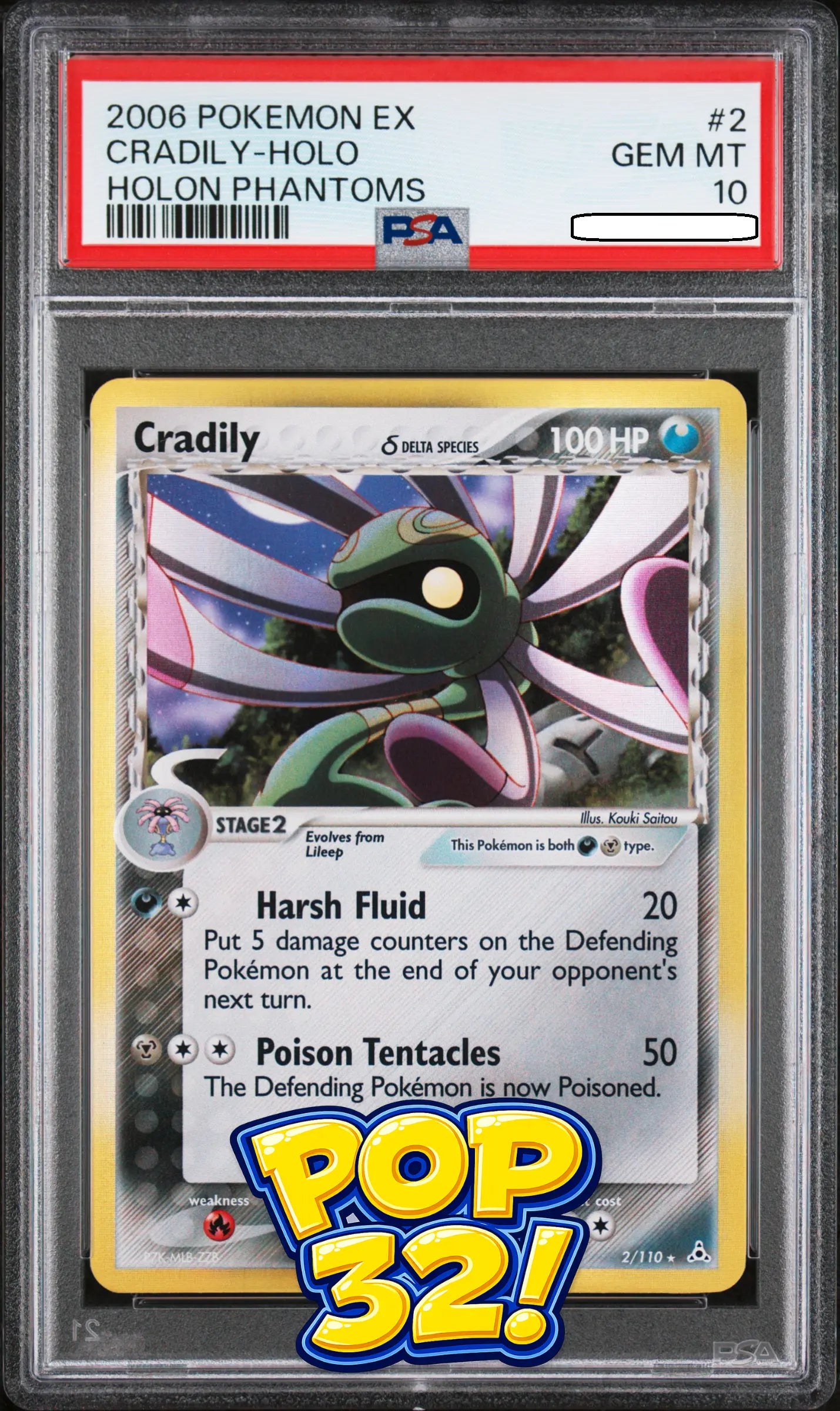 Pokémon - EX Holon Phantoms - Cradily Holo 2/110
