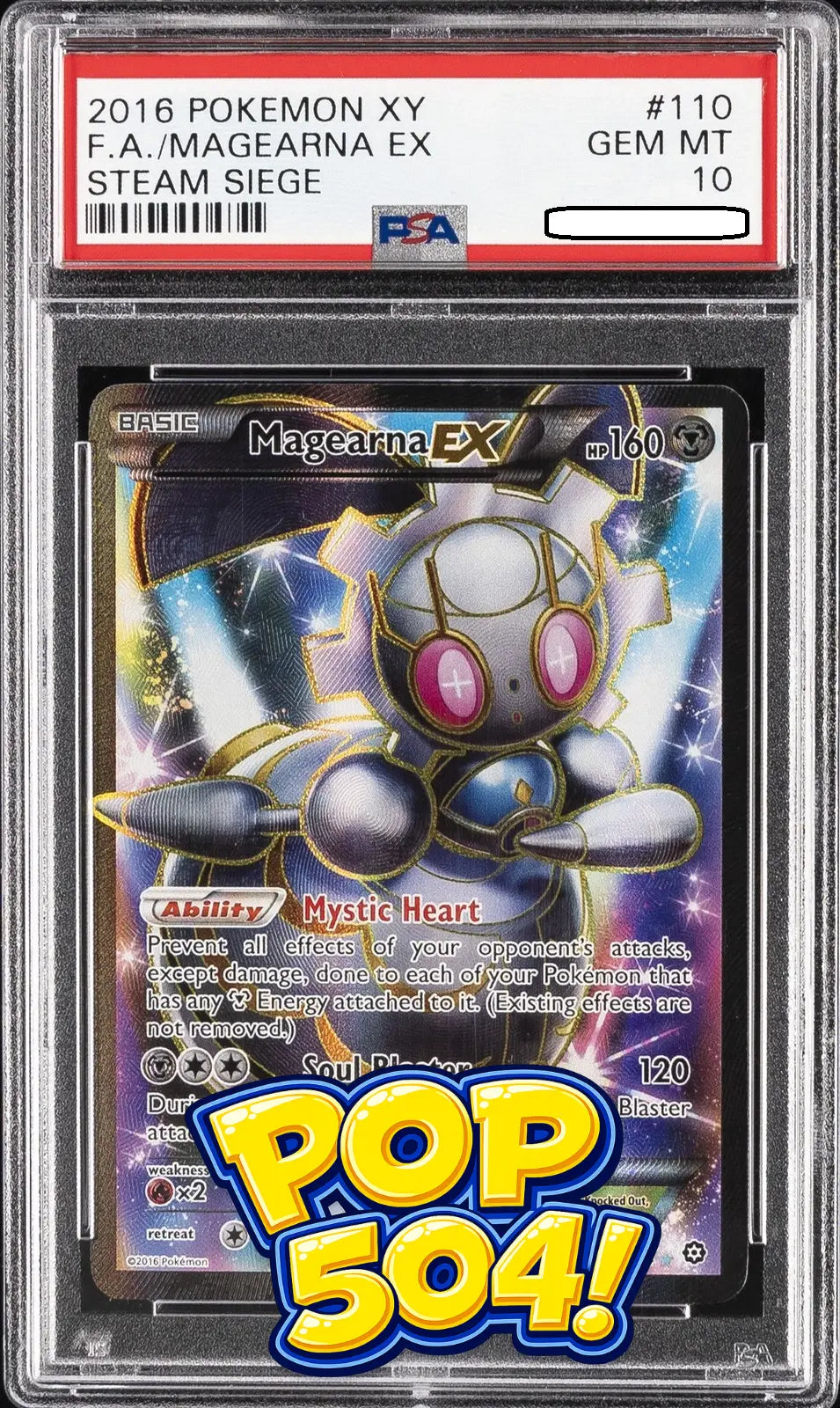 Pokémon - Steam Siege - Magearna EX Full Art 110/114 - PSA 10 Gem Mint