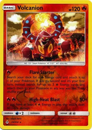 Volcanion 025/214 Reverse Holo - Sun & Moon Unbroken Bonds