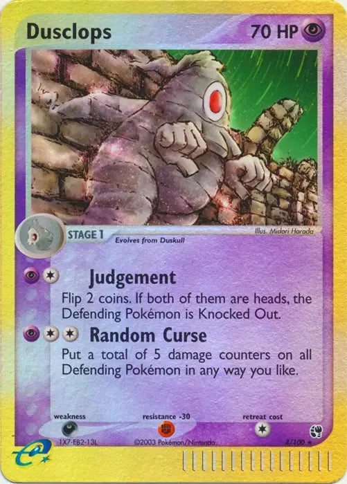 Dusclops 6/100 Sandstorm Reverse Holo