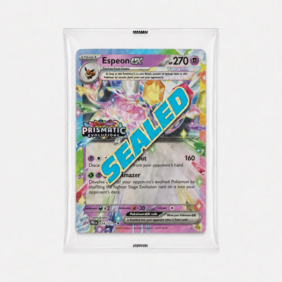 Espeon ex 034/131 Prismatic Evolutions Stamp – Sealed Promo