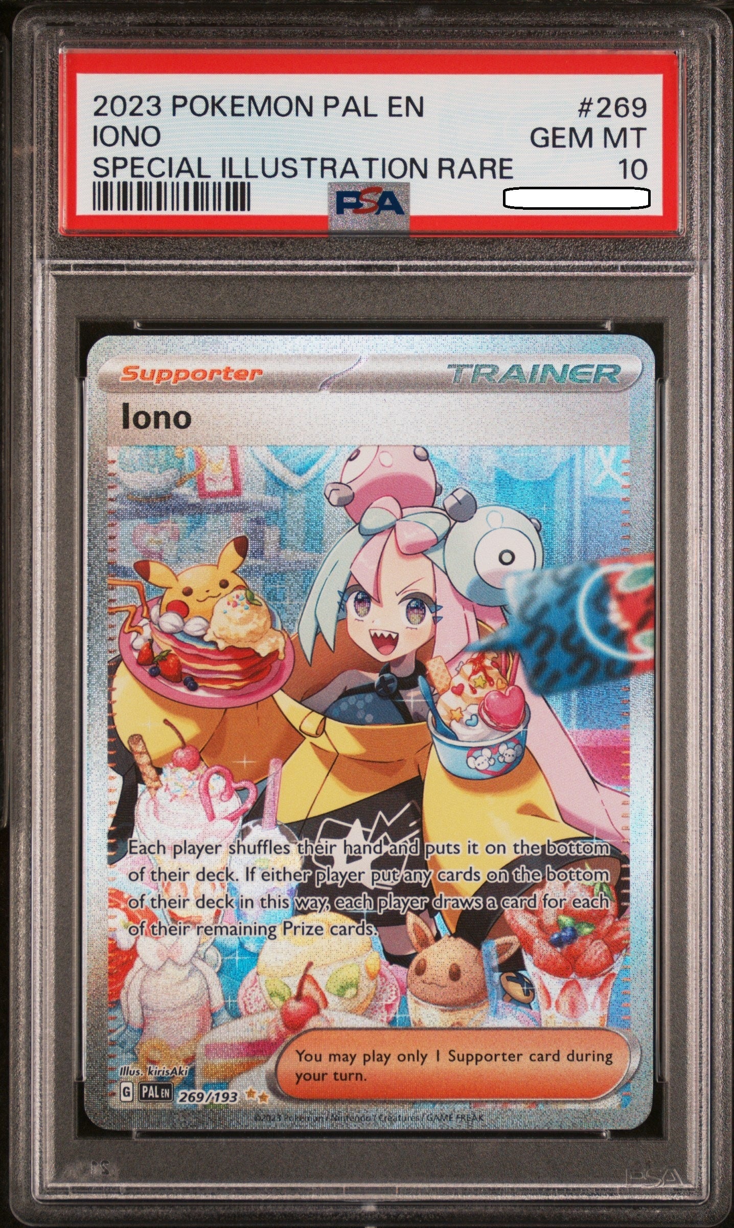 Pokémon TCG – Iono Special Illustration Rare 269/193 – PSA 10 Gem Mint – Paldea Evolved Squirtle Squad Card Shop. Squirtle Squad Card Shop.