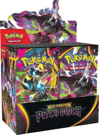 Sealed Pokémon TCG Mega Evolution Pitch Black Booster Box English booster display box with 36 booster packs