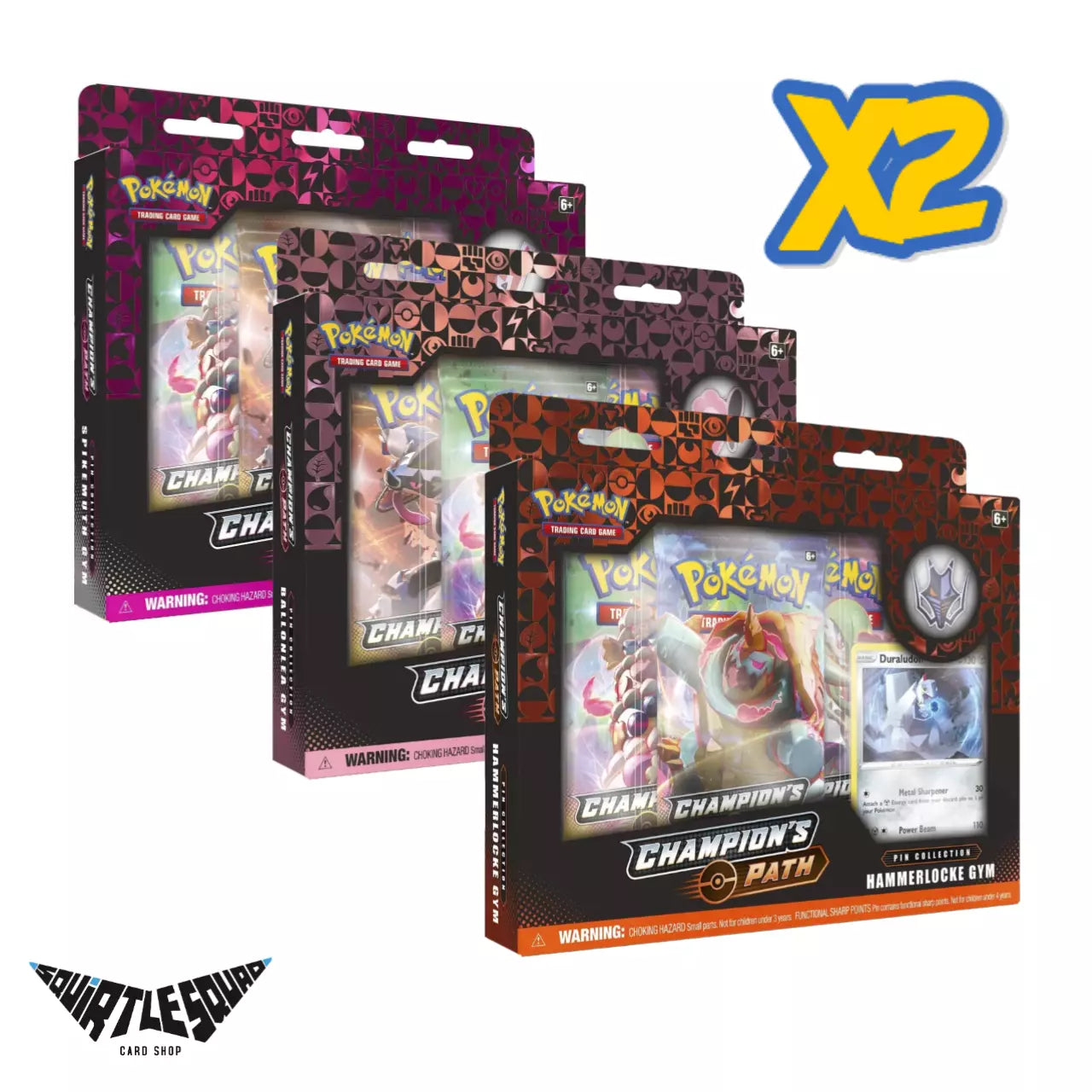 Pokemon - Champions Path - Pin Collection - GROUND PSYCHIC FAIRY - FULL DISPLAY