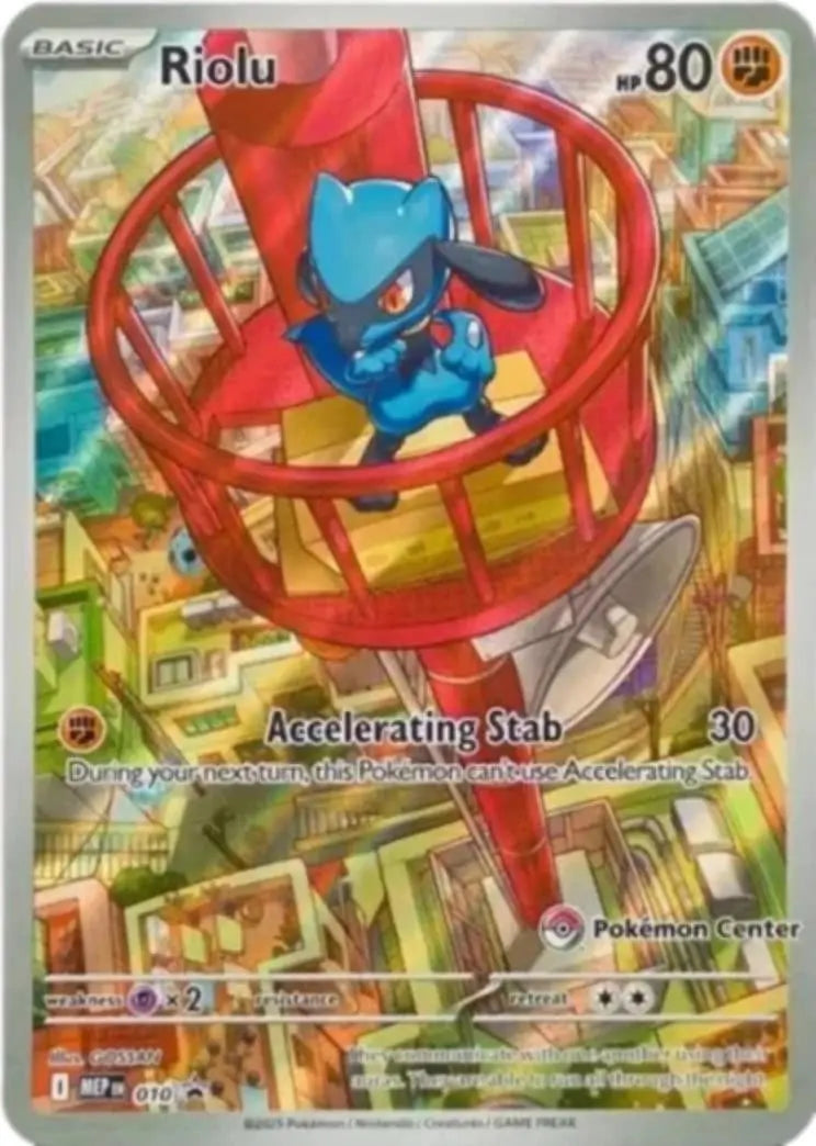 Riolu (Pokemon Center Exclusive) 010 - Holofoil ME Mega Evolution Promo - Promo ME: Mega Evolution Promo Pokemon Single Squirtle Squad Card Shop.