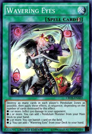 Wavering Eyes (CROS-ENAE3) - Crossed Souls: Advanced Edition Limited Crossed Souls: Advanced Edition Yugioh Single  Squirtle Squad Card Shop.