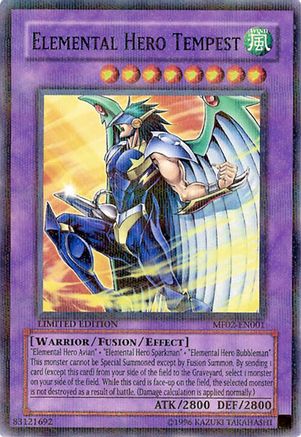 Elemental HERO Tempest (MF02-EN001) - Mattel Action Figure Promos: Series 2 Limited Mattel Action Figure Promos: Series 2 Yugioh Single  Squirtle Squad Card Shop.