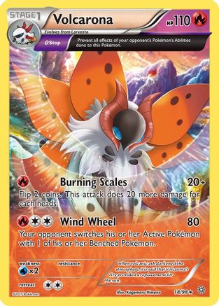 Volcarona (18) (18) 018  - Reverse Holofoil XY  Ancient Origins - Rare XY - Ancient Origins Pokemon Single  Squirtle Squad Card Shop.