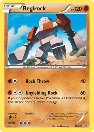 Regirock 040/98  - Reverse Holofoil XY  Ancient Origins - Rare XY - Ancient Origins Pokemon Single  Squirtle Squad Card Shop.